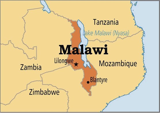 Malawi-kaart