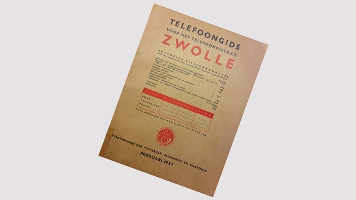 Telefoonboek van Zwolle jaar 1957